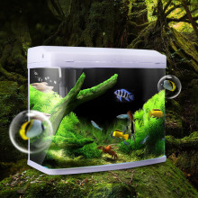 Minjiang Bora 580 glass fish tank aquarium with filter white