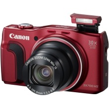 佳能（Canon） PowerShot SX700 HS 數碼相機 紅色（1610萬像素 30倍光變 3英寸高清屏 25mm廣角 WiFi/NFC）